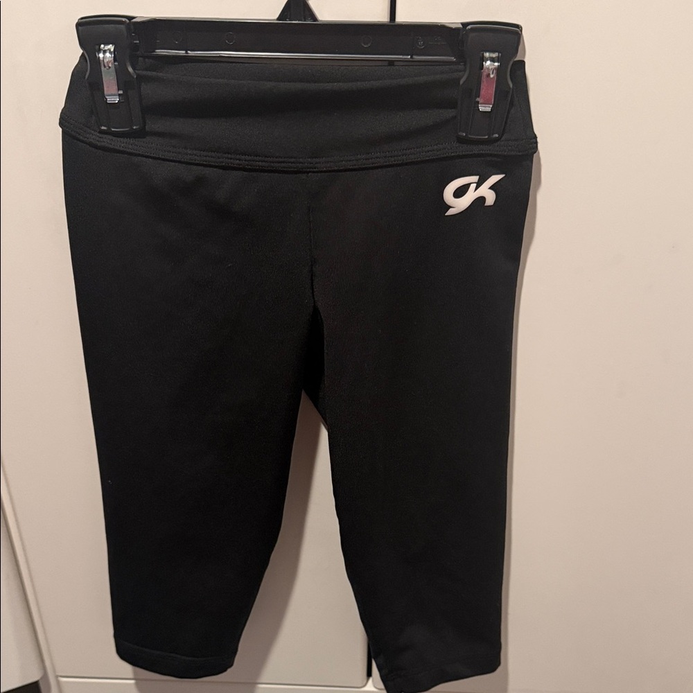 GK girls Black Bike cropped leggings
